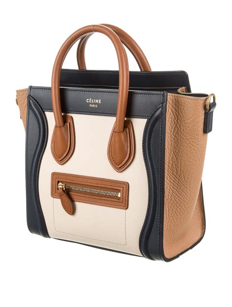 celine luggage nano tricolor|Celine shoulder luggage tote price.